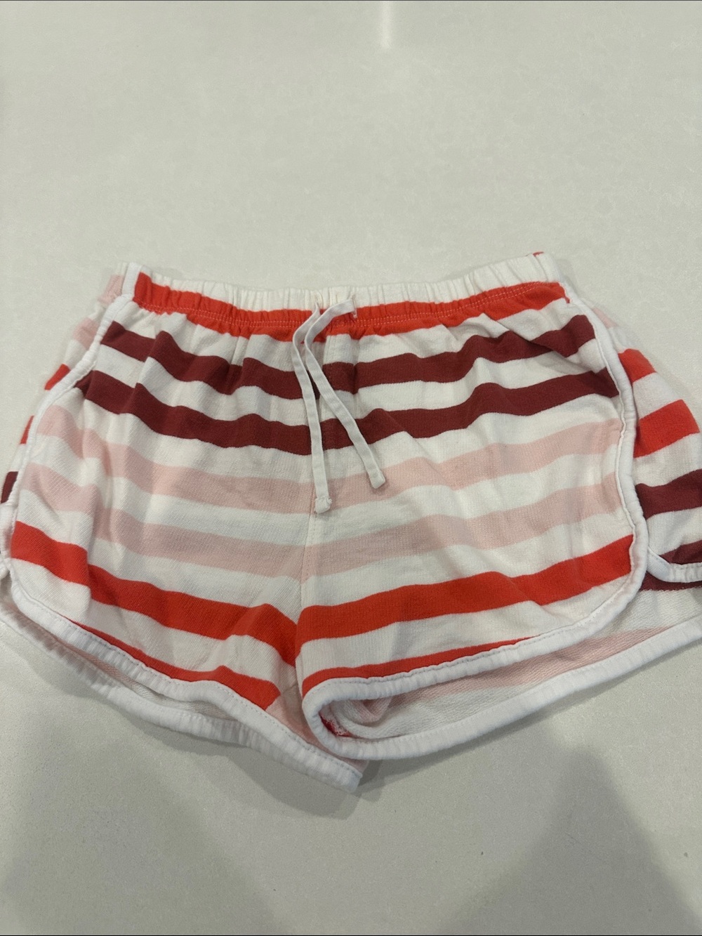 Tucker Striped Red & Pink Athletic Lounge Shorts